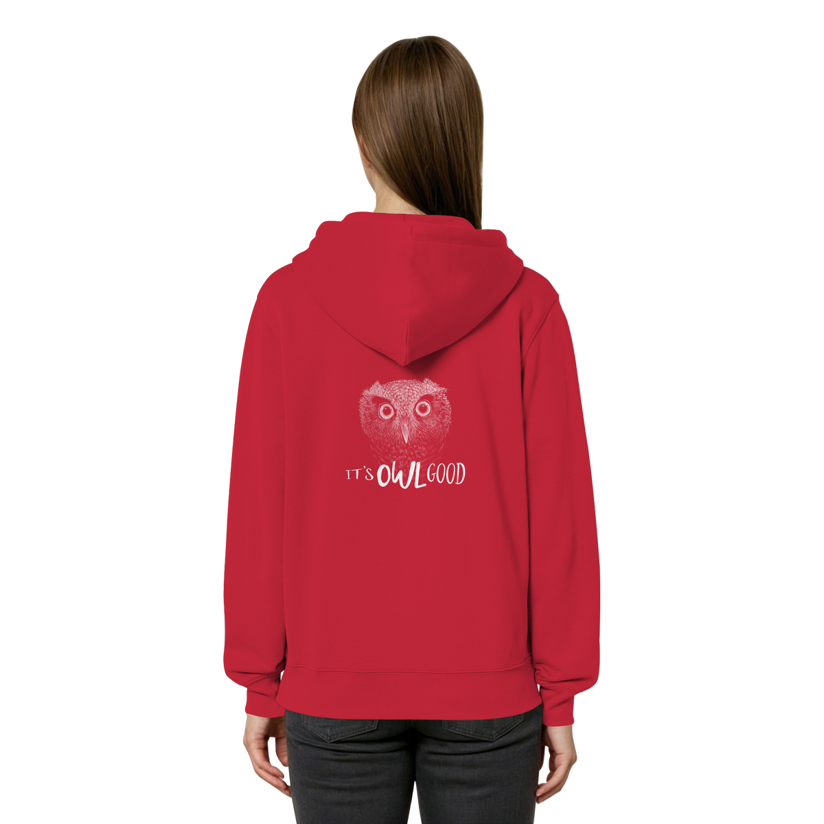OWL Good | Kritzel-Kunst-Eule - Organic Relaxed Zipper