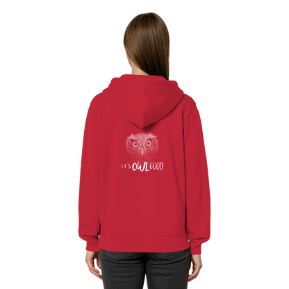 OWL Good | Kritzel-Kunst-Eule - Organic Relaxed Zipper