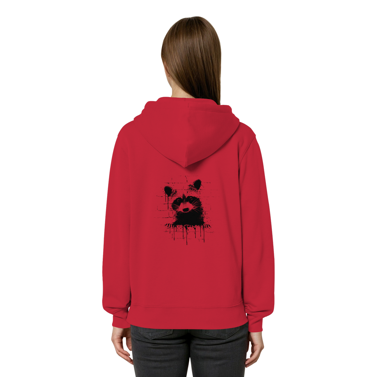Funky Street Art Waschbär - Organic Relaxed Zipper