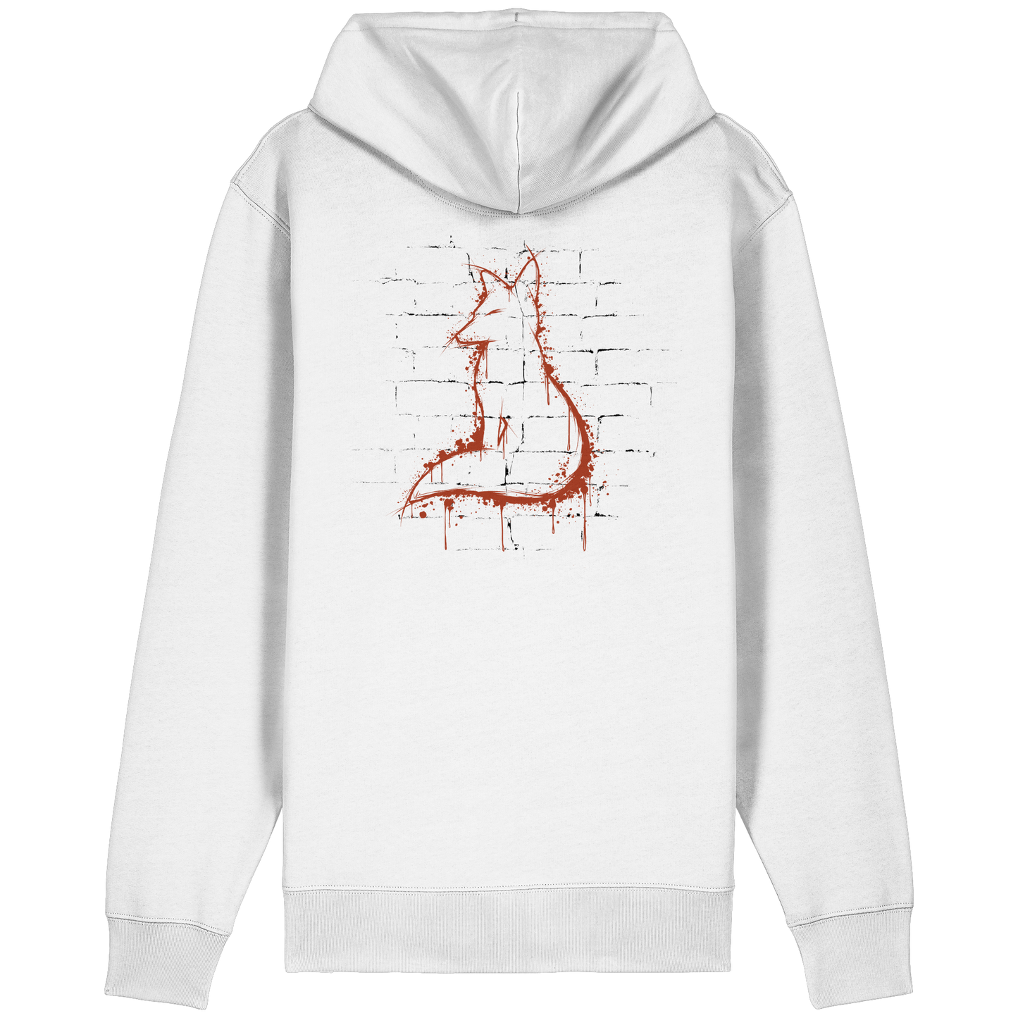 Street Art Fuchs Silhouette - Organic Relaxed Zipper