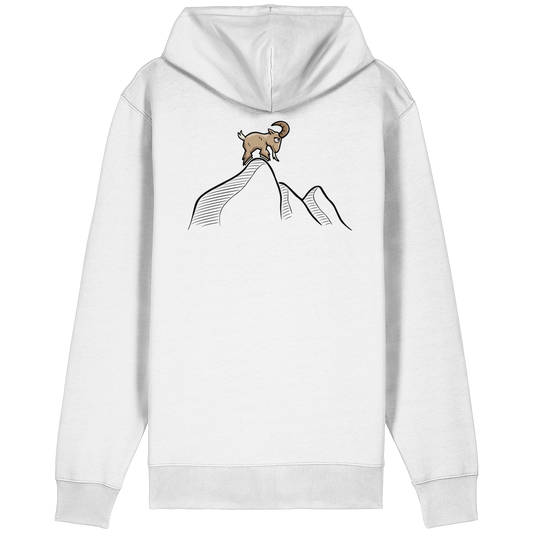 Ziegenbock in den Bergen - Organic Relaxed Zipper