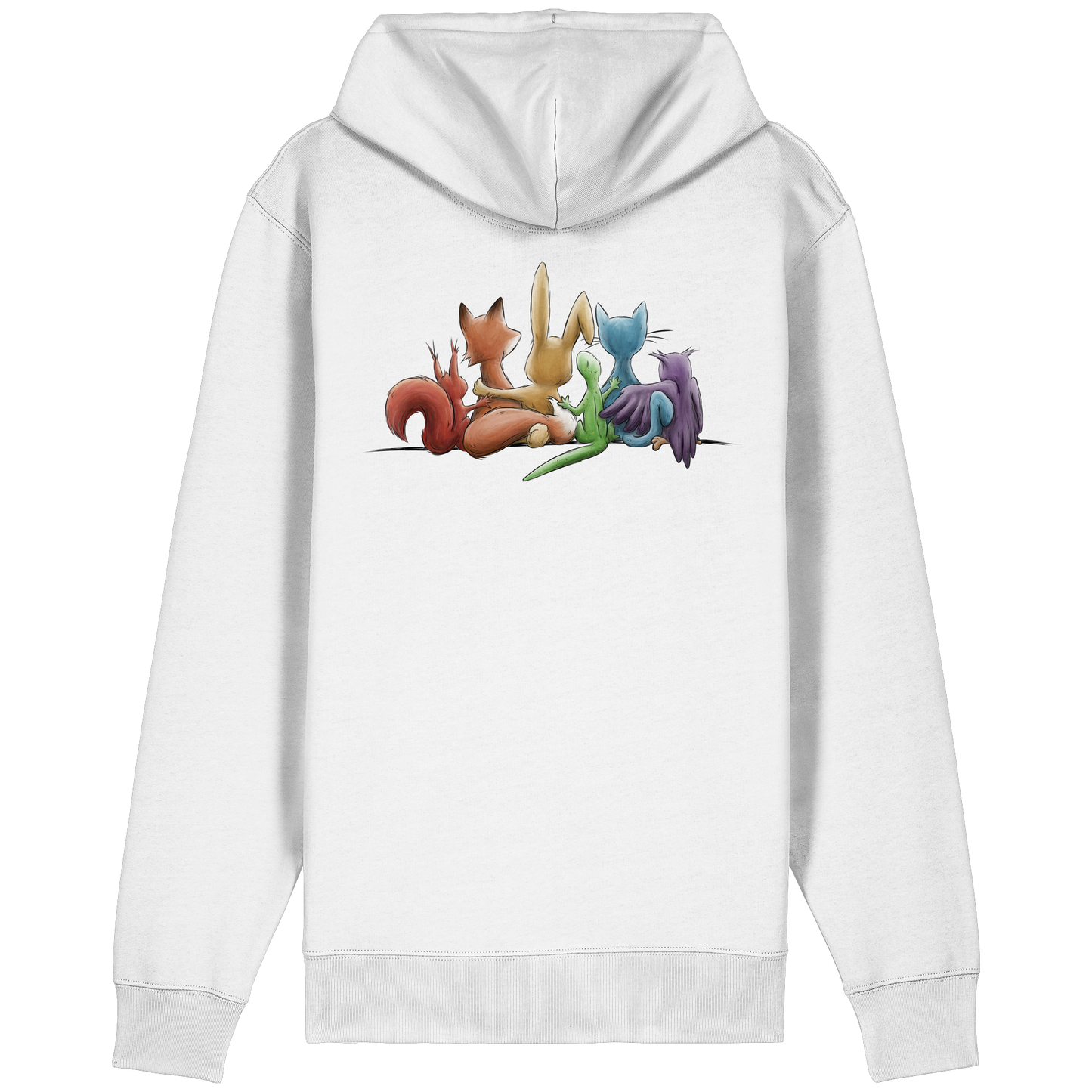 Regenbogen Tiere für Freundschaft, Toleranz und Vielfalt - Organic Relaxed Zipper