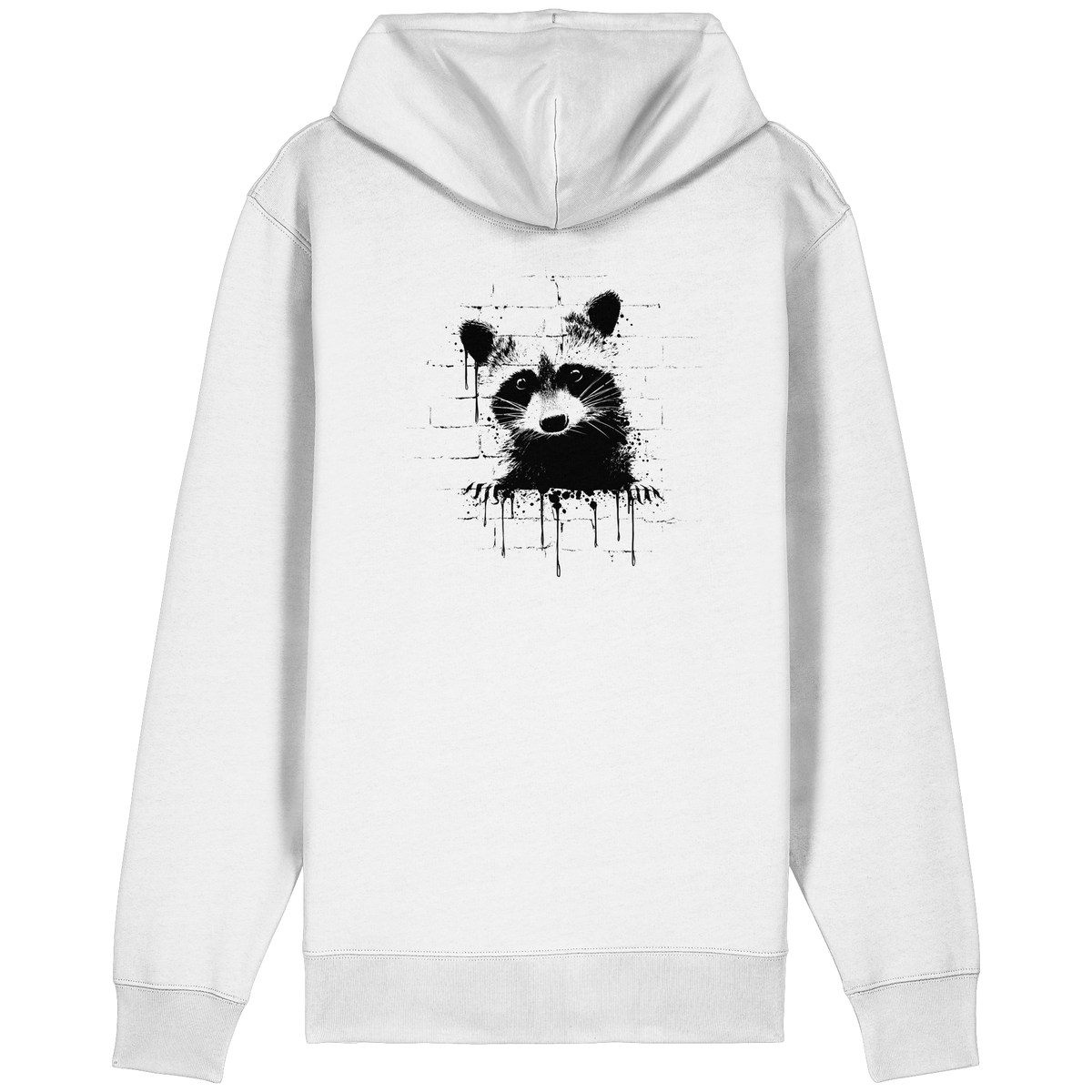 Funky Street Art Waschbär - Organic Relaxed Zipper