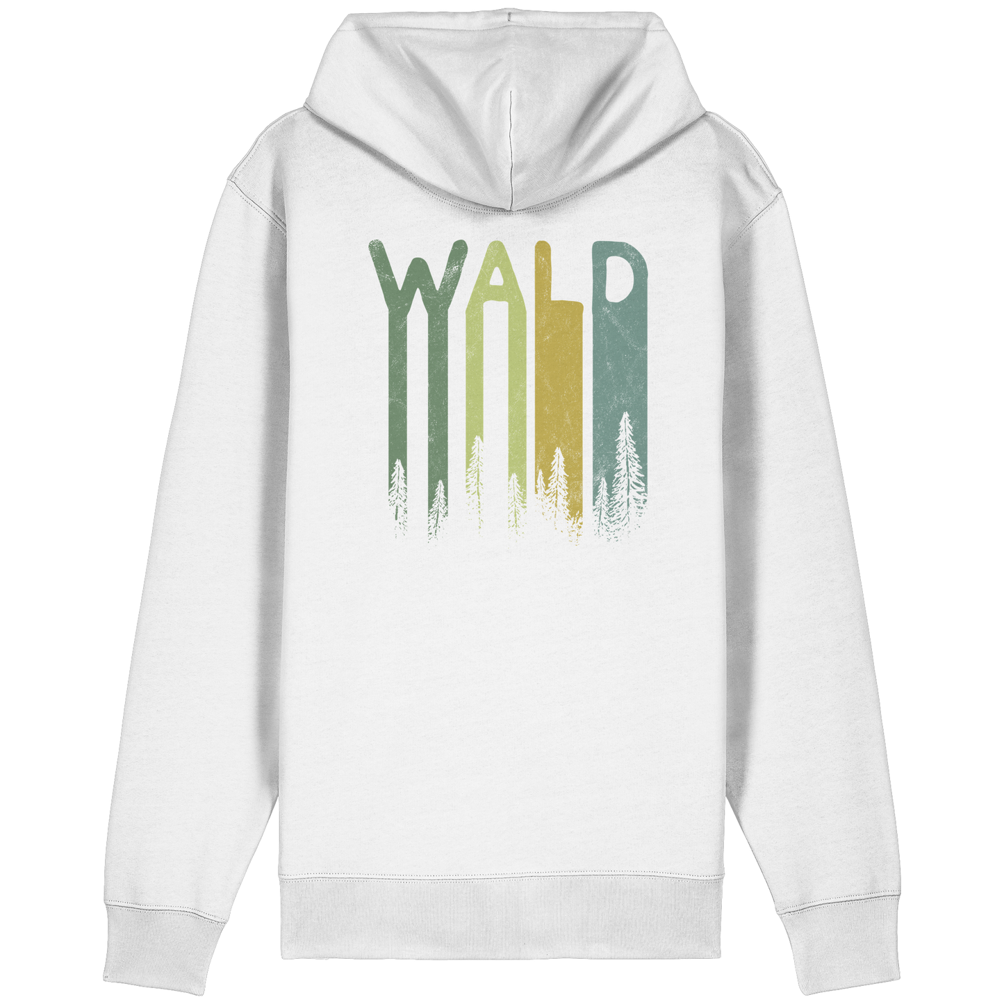 Wald Retro Forst Schriftzug - Organic Relaxed Zipper