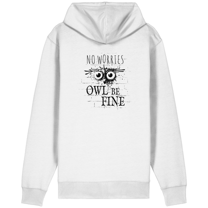 Owl Be Fine Street Art Eule - Organic Relaxed Zipper
