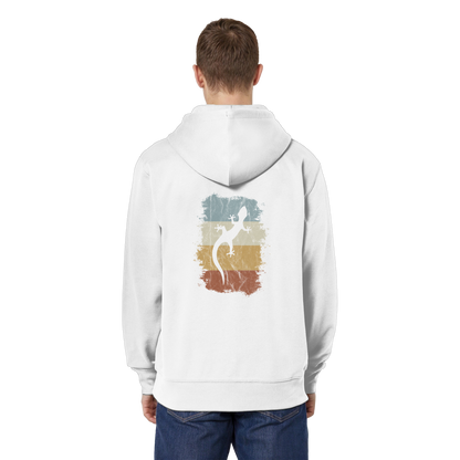 Retro Gecko Salamander Silhouette - Organic Relaxed Zipper