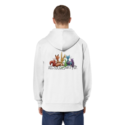 All Colors Matter! Regenbogen Tiere für Vielfalt - Organic Relaxed Zipper
