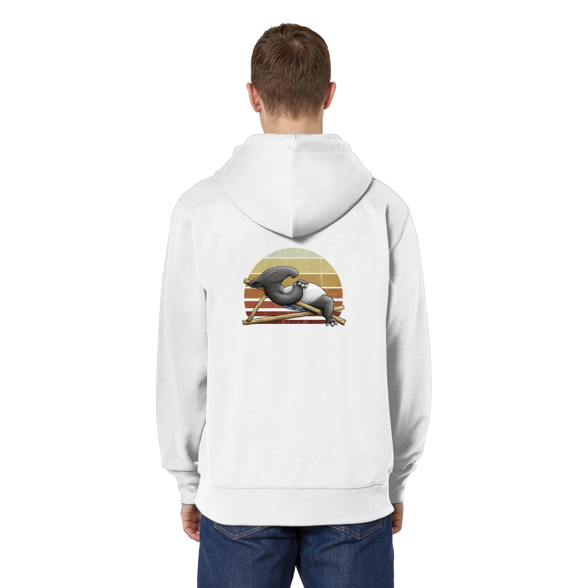 Lässiger Retro Sundown Tapir - Organic Relaxed Zipper