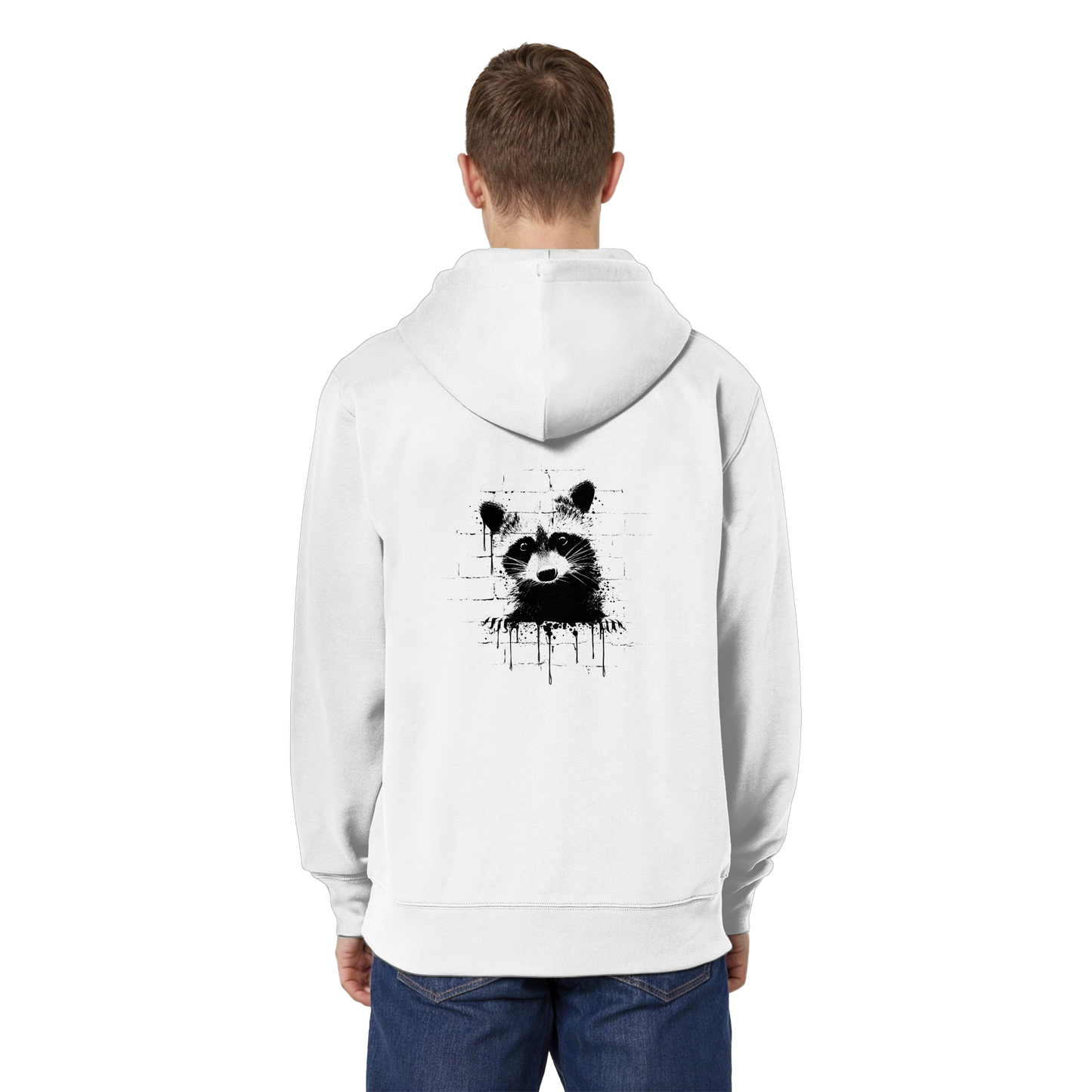 Funky Street Art Waschbär - Organic Relaxed Zipper