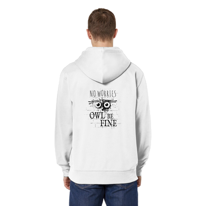 Owl Be Fine Street Art Eule - Organic Relaxed Zipper