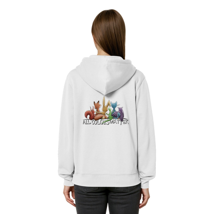 All Colors Matter! Regenbogen Tiere für Vielfalt - Organic Relaxed Zipper