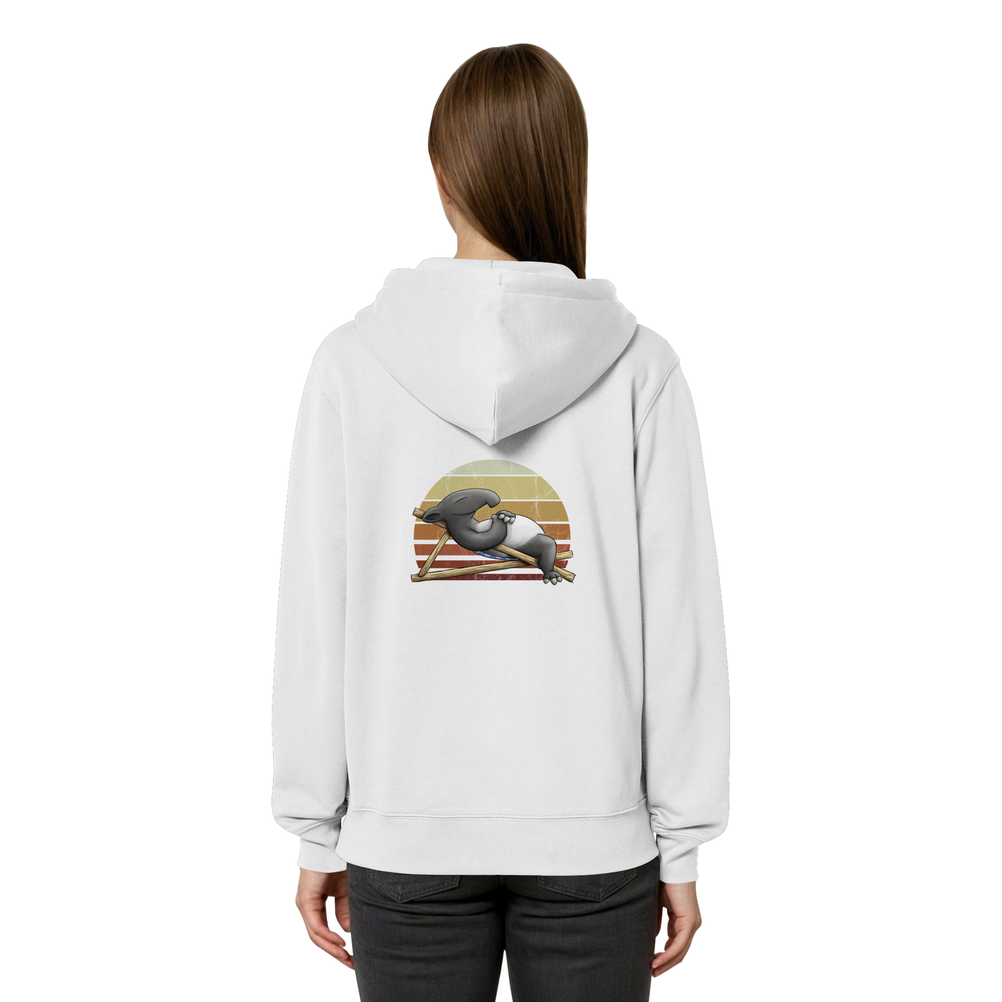 Lässiger Retro Sundown Tapir - Organic Relaxed Zipper