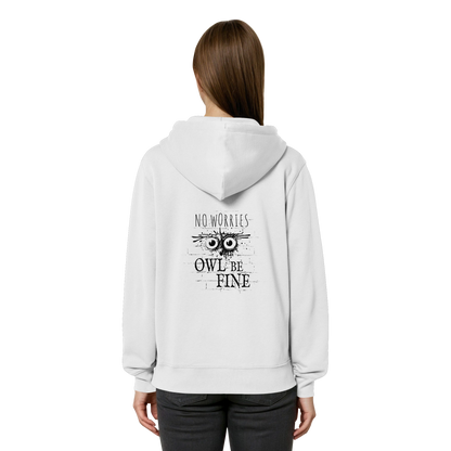 Owl Be Fine Street Art Eule - Organic Relaxed Zipper