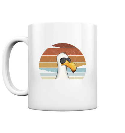 Cool lässige Retro Möwe - Tasse glossy