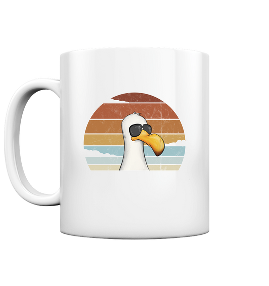 Cool lässige Retro Möwe - Tasse glossy