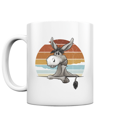 Lässiges Maultier Retro Esel - Tasse glossy