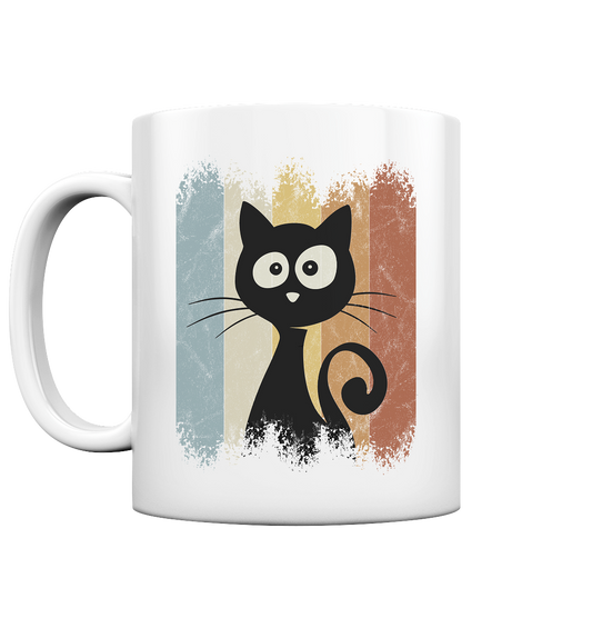 Retro Katze Silhouette - Tasse glossy