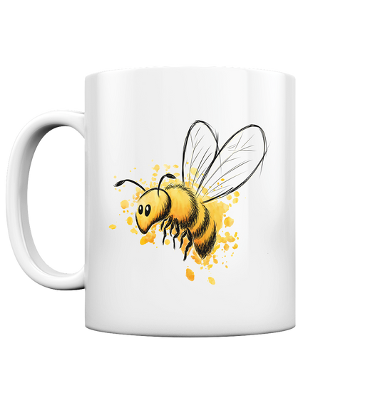 Lässige kleine Honig-Biene - Tasse glossy