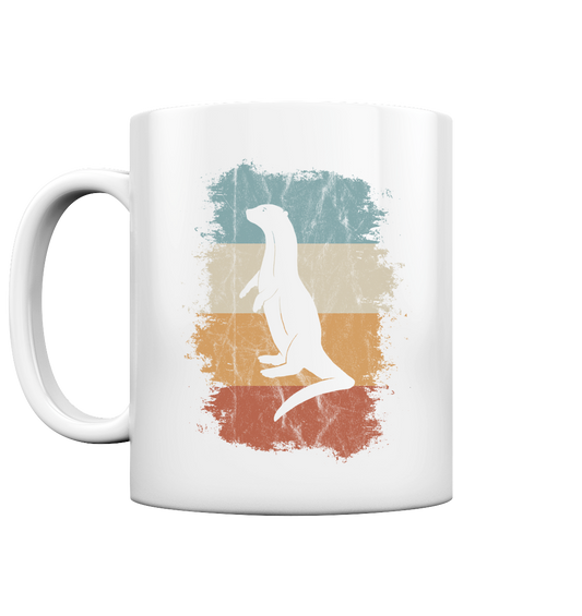Retro Otter Fischotter Silhouette - Tasse glossy