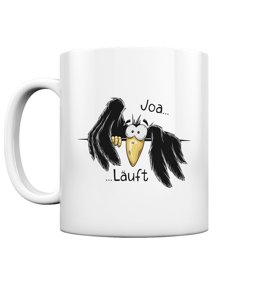 Joa Läuft Krähe gechillter Rabe - Tasse glossy