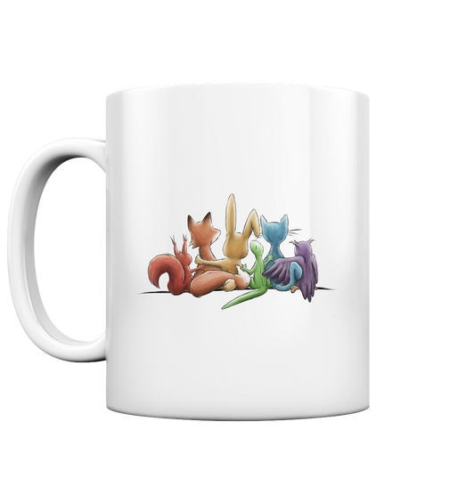 Regenbogen Tiere für Freundschaft, Toleranz und Vielfalt - Tasse glossy