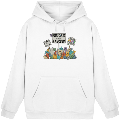 Demo-Katzen gegen Faschismus und für Vielfalt - Basic Unisex Hoodie
