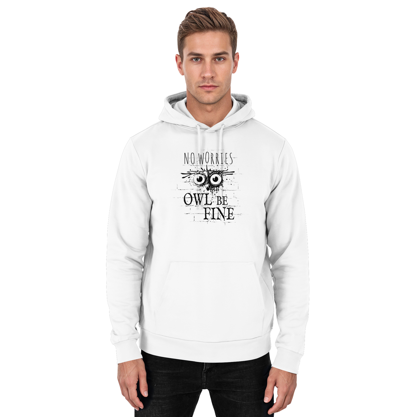 Owl Be Fine Street Art Eule - Basic Unisex Hoodie
