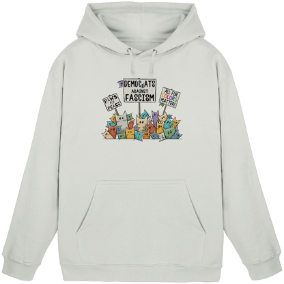 Demo-Katzen gegen Faschismus und für Vielfalt - Basic Unisex Hoodie