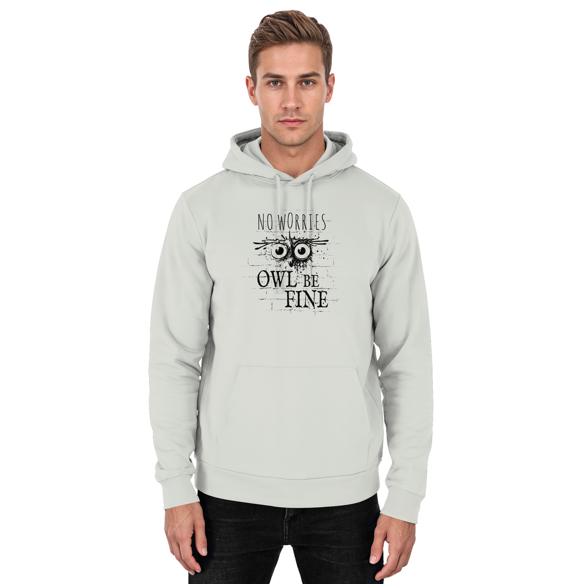 Owl Be Fine Street Art Eule - Basic Unisex Hoodie