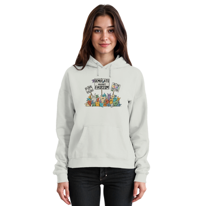 Demo-Katzen gegen Faschismus und für Vielfalt - Basic Unisex Hoodie