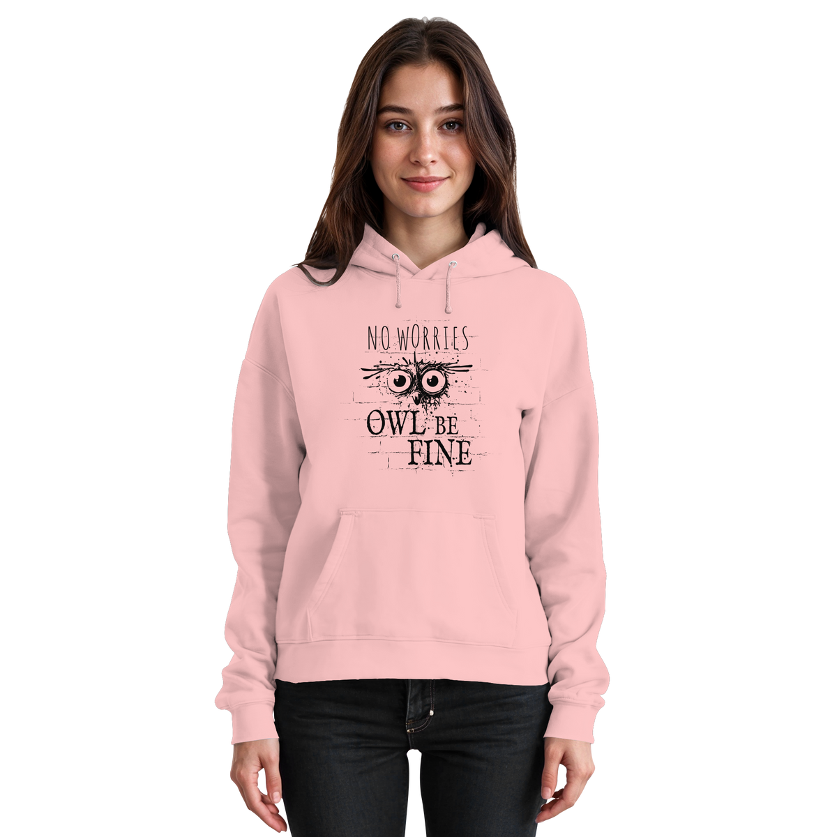 Owl Be Fine Street Art Eule - Basic Unisex Hoodie