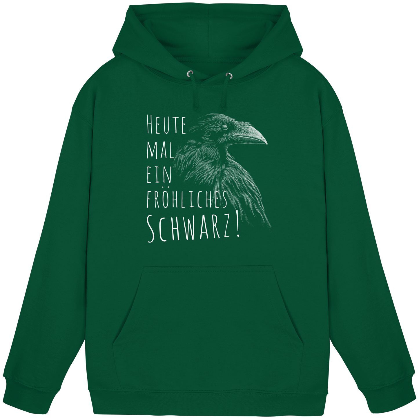 fröhlicher schwarzer Rabe - Basic Unisex Hoodie