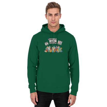 Demo-Katzen gegen Faschismus und für Vielfalt - Basic Unisex Hoodie