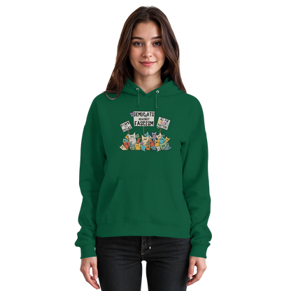 Demo-Katzen gegen Faschismus und für Vielfalt - Basic Unisex Hoodie