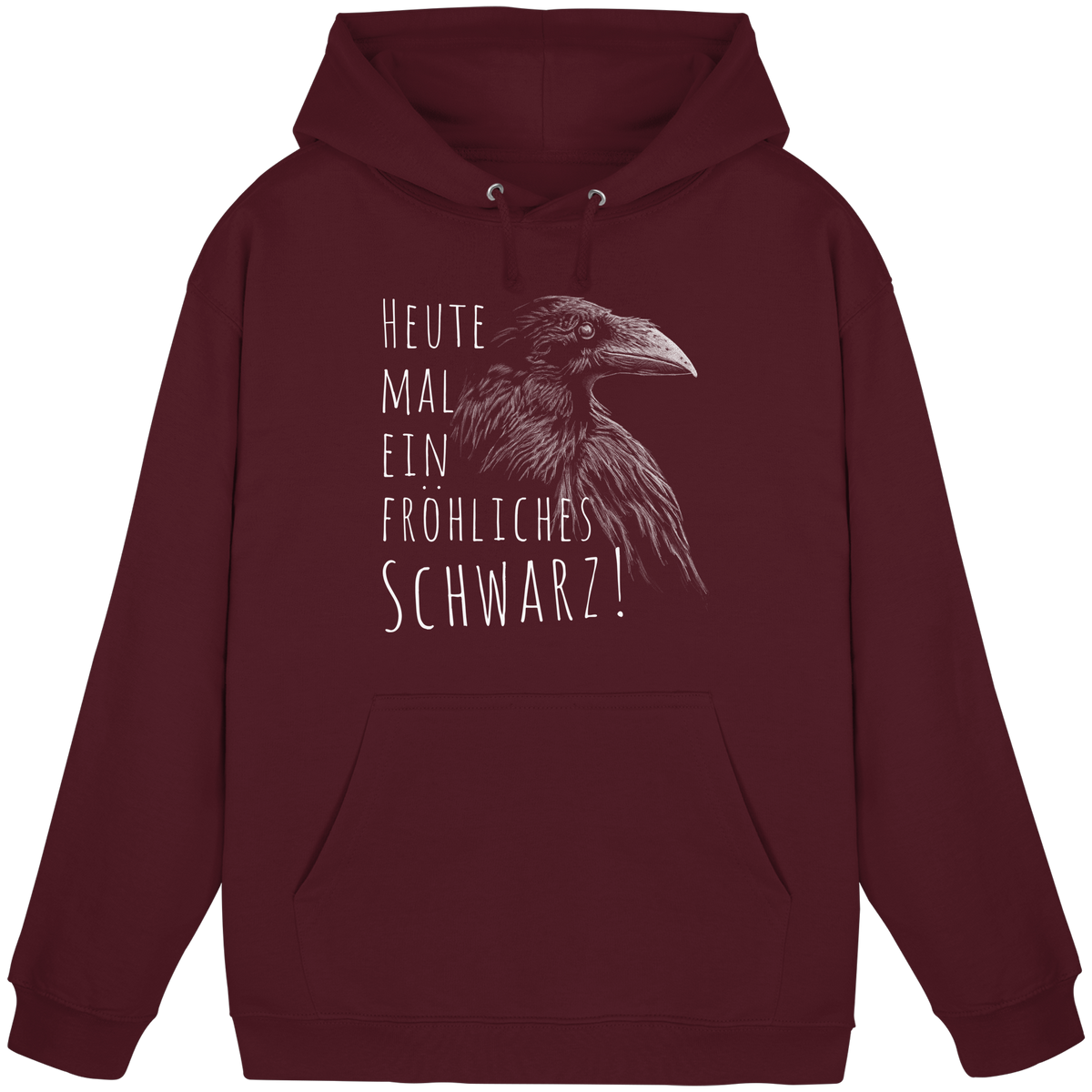 fröhlicher schwarzer Rabe - Basic Unisex Hoodie