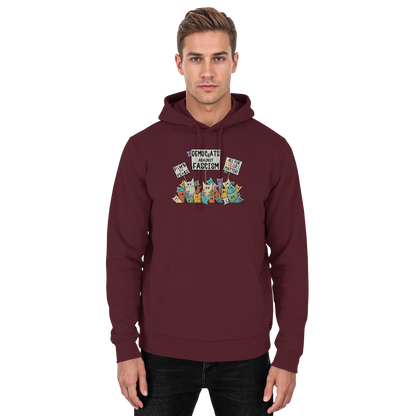Demo-Katzen gegen Faschismus und für Vielfalt - Basic Unisex Hoodie