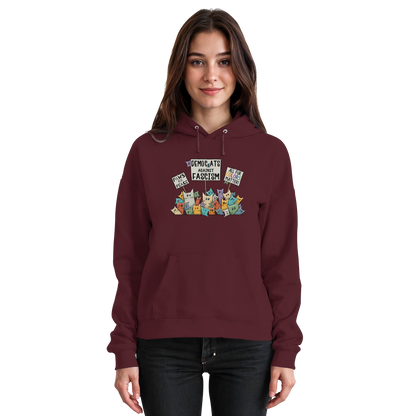 Demo-Katzen gegen Faschismus und für Vielfalt - Basic Unisex Hoodie