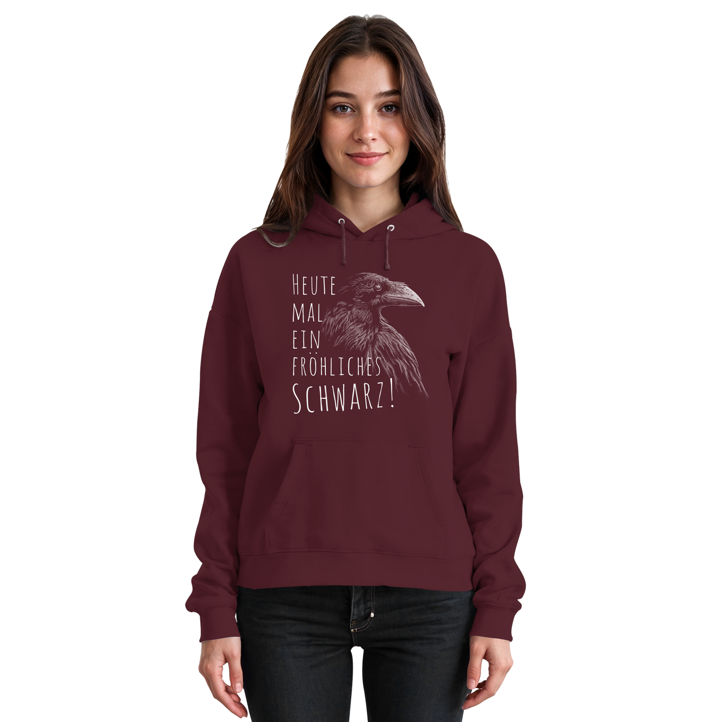 fröhlicher schwarzer Rabe - Basic Unisex Hoodie