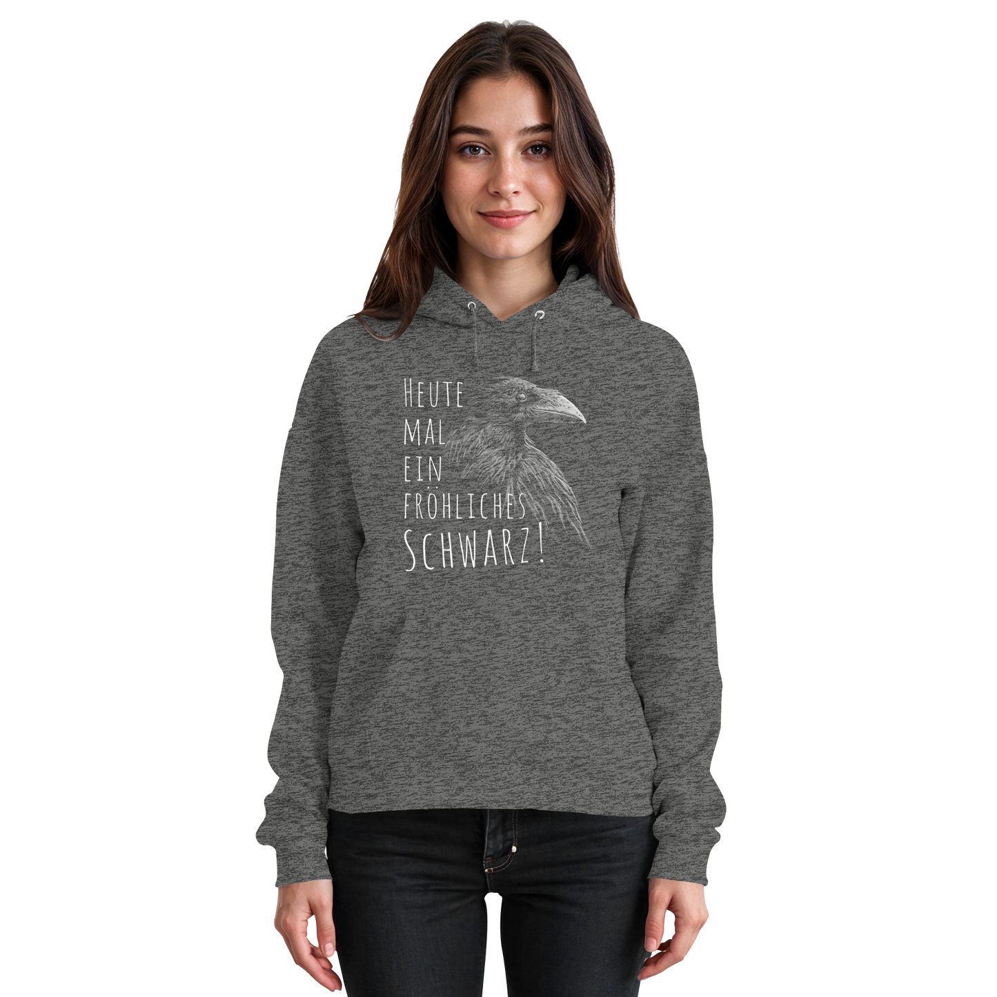 fröhlicher schwarzer Rabe - Basic Unisex Hoodie