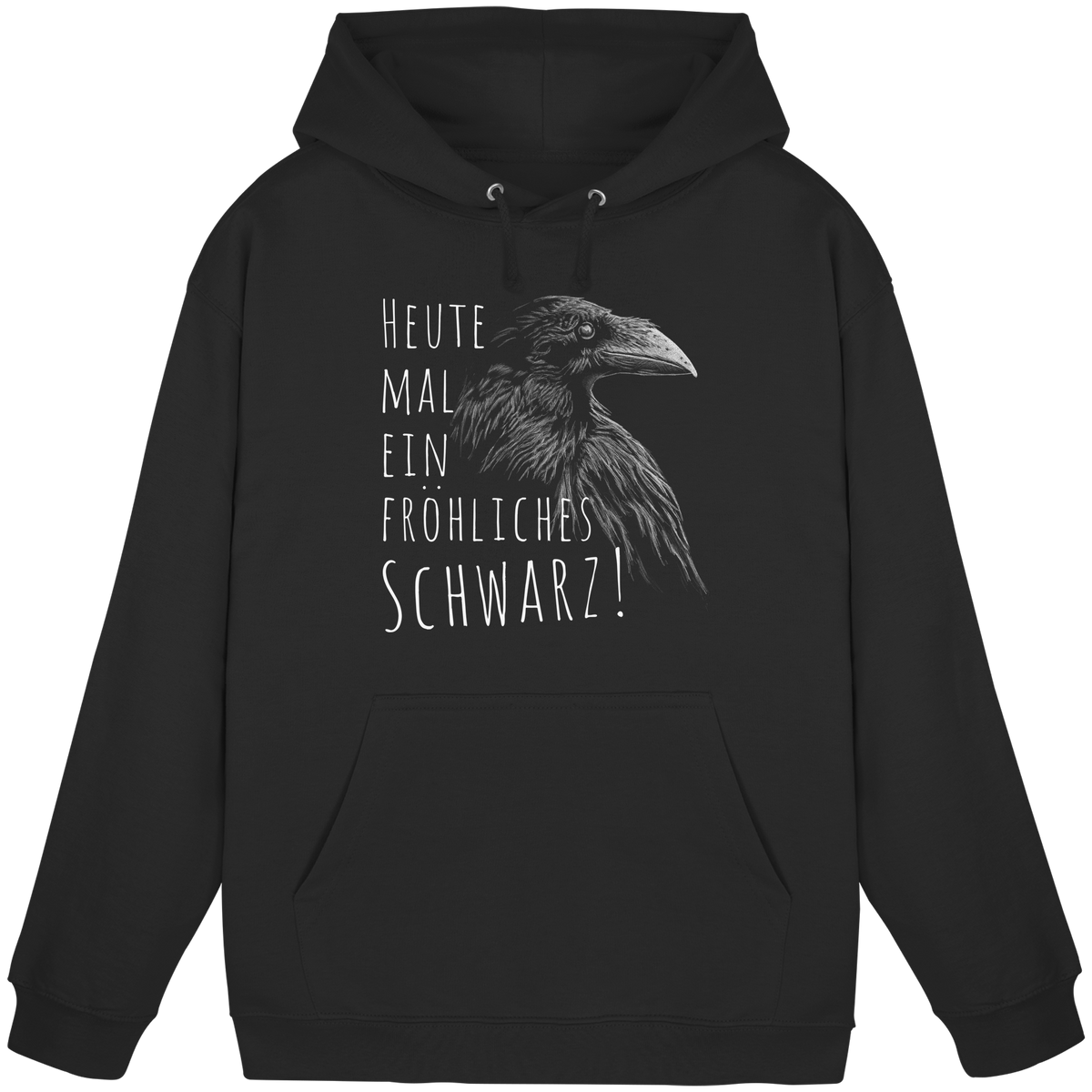 fröhlicher schwarzer Rabe - Basic Unisex Hoodie