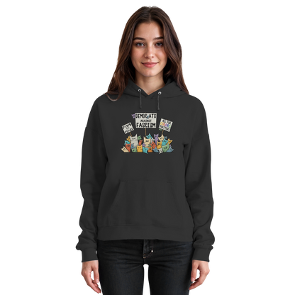 Demo-Katzen gegen Faschismus und für Vielfalt - Basic Unisex Hoodie