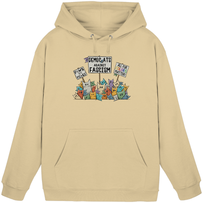 Demo-Katzen gegen Faschismus und für Vielfalt - Basic Unisex Hoodie
