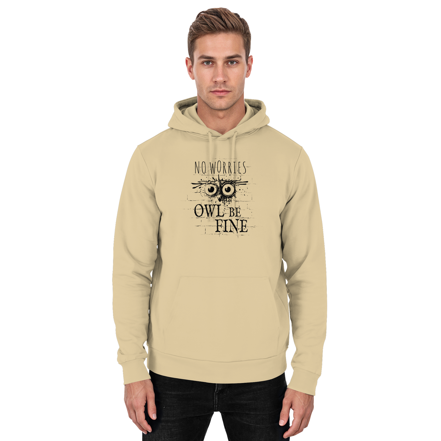 Owl Be Fine Street Art Eule - Basic Unisex Hoodie