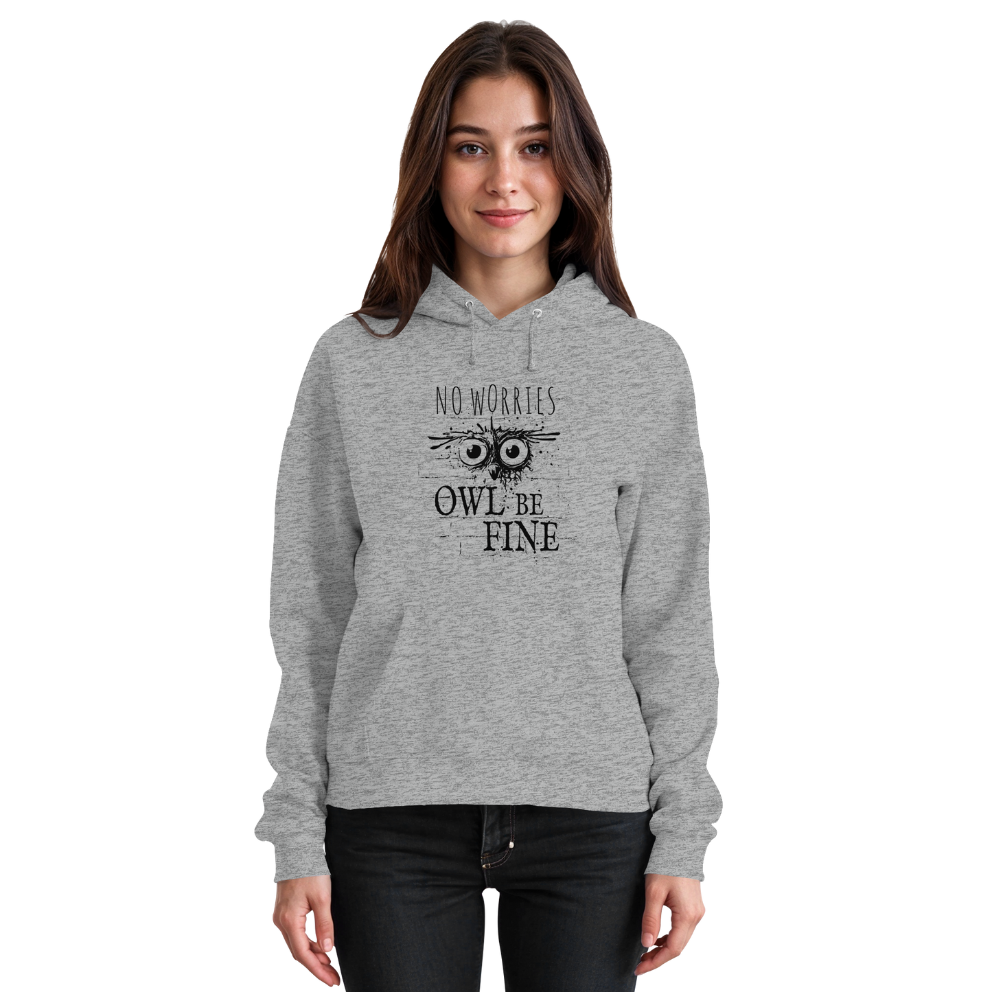 Owl Be Fine Street Art Eule - Basic Unisex Hoodie