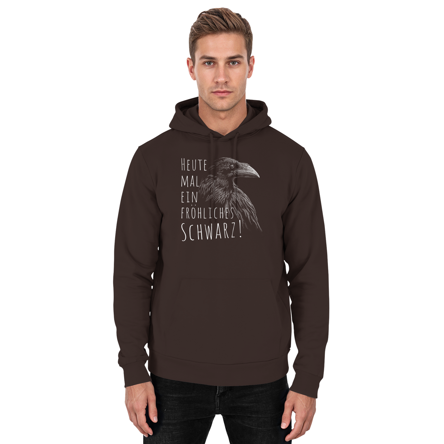 fröhlicher schwarzer Rabe - Basic Unisex Hoodie