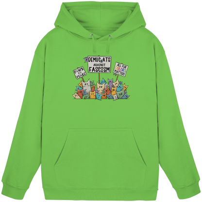 Demo-Katzen gegen Faschismus und für Vielfalt - Basic Unisex Hoodie