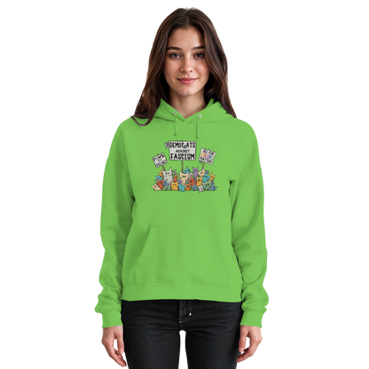 Demo-Katzen gegen Faschismus und für Vielfalt - Basic Unisex Hoodie