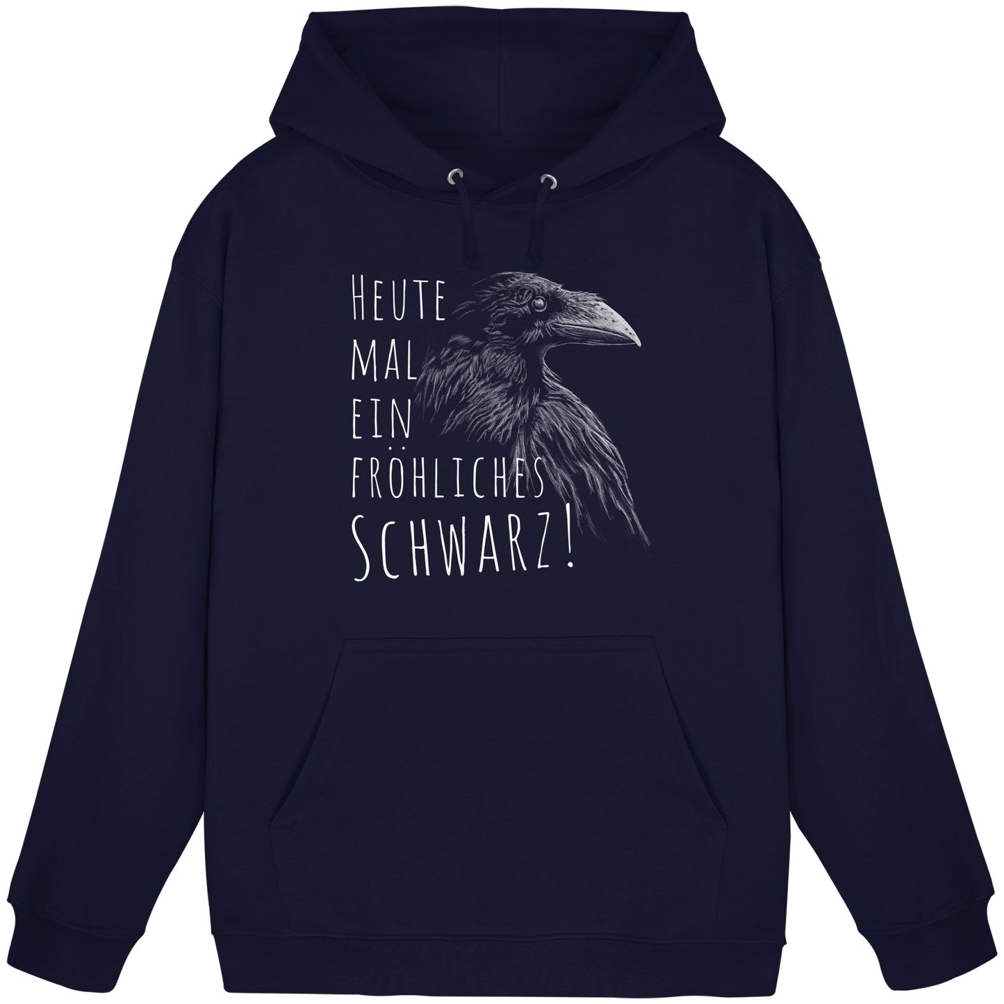 fröhlicher schwarzer Rabe - Basic Unisex Hoodie