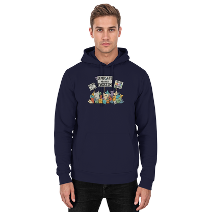 Demo-Katzen gegen Faschismus und für Vielfalt - Basic Unisex Hoodie