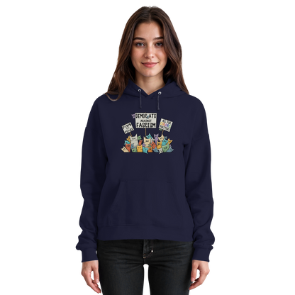 Demo-Katzen gegen Faschismus und für Vielfalt - Basic Unisex Hoodie